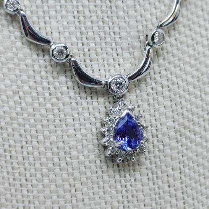 Picture of 18kwg 17" Necklace w/ 1.20ct Tanzanite & 1.0cttw VS/G-H Diamond Pendant 