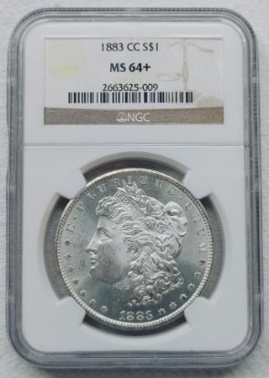 Picture of 1883-CC Morgan Dollar $1 MS64+ NGC Carson City 