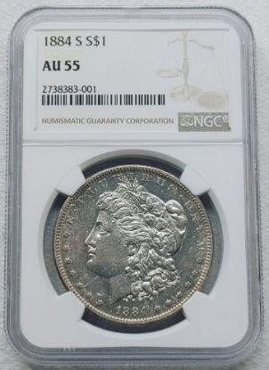 Picture of 1884-S Better Date Morgan Dollar $1 AU55 NGC