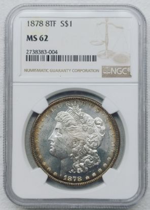 Picture of 1878 8TF Morgan Dollar $1 MS62 NGC