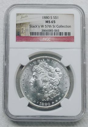 Picture of 1880-S Morgan Dollar $1 MS65 NGC Stacks 57th St Collection 