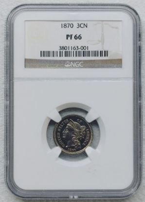 Picture of 1870 Proof 3 Cent Nickel 3CN PF66 NGC