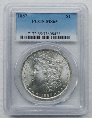 Picture of 1887 Morgan Dollar $1 MS65 PCGS 