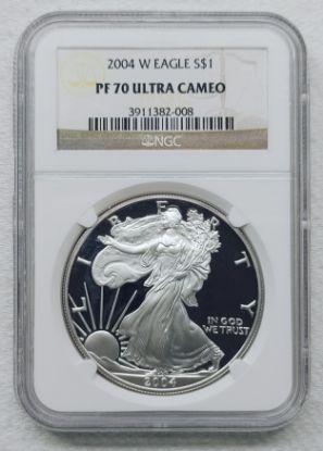 Picture of 2004-W Proof American Silver Eagle PF70 Ultra Cam NGC 