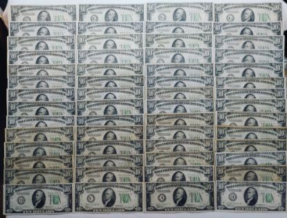 Picture of 56x Series 1934-A $10 Federal Reserve Notes  