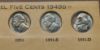 Picture of 1949- 1964 US Nickel 5c Set in Wayte Raymond Boards 34 Coins 