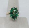 Picture of 14k Emerald Earrings and Ring Size 8 Set 10g  