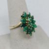 Picture of 14k Emerald Earrings and Ring Size 8 Set 10g  