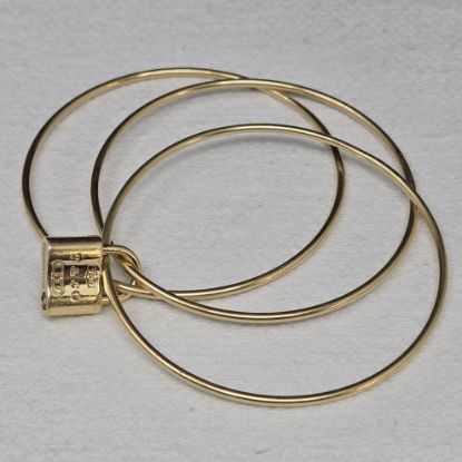 Picture of Tiffany & Co 18k 1837 Triple Bangle Lock 8" Bangle Bracelet 35.8g 