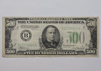 Picture of 1934 $500 Federal Reserve Note New York Fr. 2201 