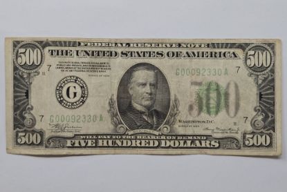 Picture of 1934 $500 Federal Reserve Note Chicago Fr. 2201 