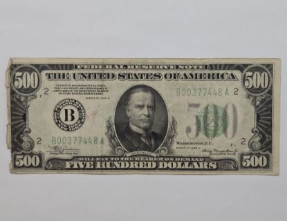 Picture of 1934-A $500 Federal Reserve Note New York Fr. 2202 