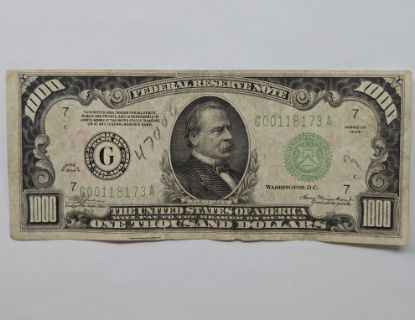 Picture of 1934 $1000 Federal Reserve Note Chicago Fr. 2211-G 