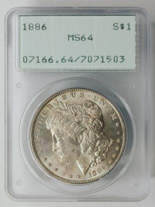 Picture of 1886 Morgan Dollar MS64 PCGS Rattler $1 