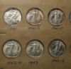 Picture of 20x 1941-1947-D Uncirculated Walking Liberty Half Dollars in Wayte Raymond Boards 