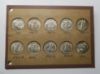 Picture of 20x 1941-1947-D Uncirculated Walking Liberty Half Dollars in Wayte Raymond Boards 