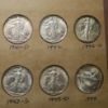 Picture of 20x 1941-1947-D Uncirculated Walking Liberty Half Dollars in Wayte Raymond Boards 