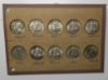 Picture of 20x 1941-1947-D Uncirculated Walking Liberty Half Dollars in Wayte Raymond Boards 