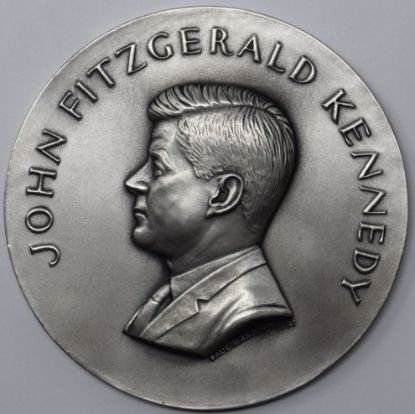 Picture of 1961 John F Kennedy JFK Medallic Art Co. 6oz .999 Silver Inaugural Medal 