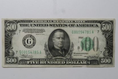 Picture of 1934 $500 Federal Reserve Note Chicago Fr. 2202    *Tape over tear 