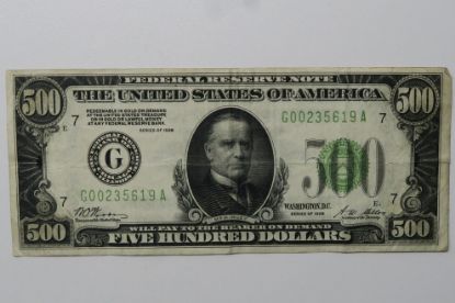 Picture of 1928 $500 Federal Reserve Note Chicago Fr. 2200 