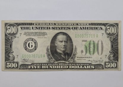 Picture of 1934 $500 Federal Reserve Note Chicago Fr. 2201 