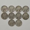 Picture of 1917, 1921, 4x 1926-S, 1931, 3x 1945-S Better Date Mercury Dimes 10c  