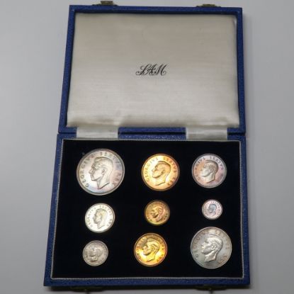 Picture of 1948 South Africa 9 Coin Uncirculated Mint Set in Original Mint Box