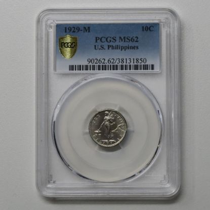 Picture of 1929-M Philippines 10c MS62 PCGS