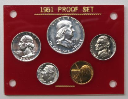 Picture of 1951 United States Proof Set in Capitol Plastics Holder 