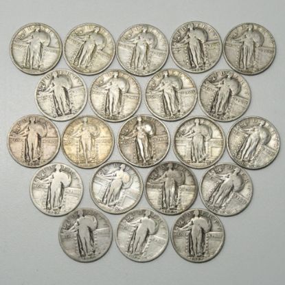 Picture of 21x 1917-1930 Better Date Standing Liberty Quarters 25c 