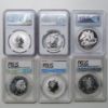 Picture of 6x Assorted Graded 1oz World Silver Bullion Coins  