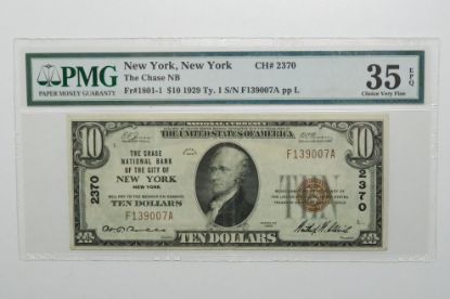 Picture of 1929 $10 New York, NY National Bank Note Fr.1801-1 Choice VF35 EPQ PMG 