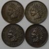 Picture of 1899, 1901-1906 Indian Head Cents IHC 1c w/ 1889 Good Luck Token  