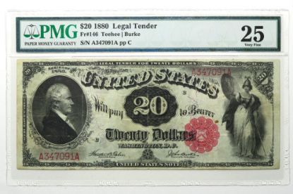 Picture of $20 1880 Legal Tender Fr. 146 Teehee/Burke PMG 25 