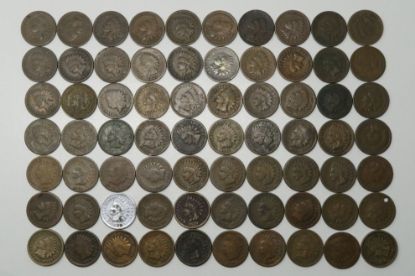 Picture of (70) 1859-1908 Assorted Better Date Indian Head Cents 1c Penny  