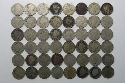 Picture of 48x 1883 w/cents-1896 Better Date Liberty V Nickels 5c 