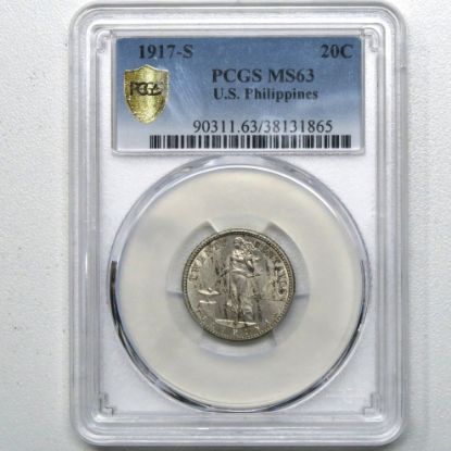 Picture of 1917-S Philippines 20c MS63 PCGS  