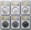 Picture of 2021 Morgan & Peace Dollar 100th Anniversary 6 Coin Set MS70 NGC 1st Release  