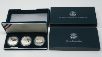 Picture of 1994-P United States Veterans 3-Coin Silver Proof Set w/ OGP  