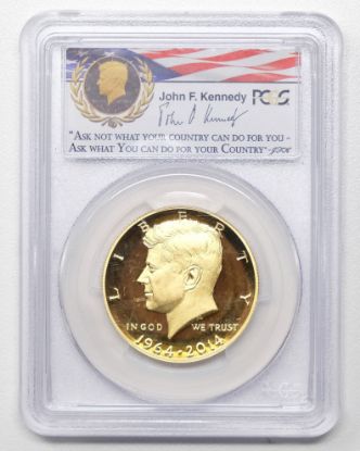 Picture of 2014-W 50th Anniversary Gold Kennedy Half Dollar PR70 DCAM PCGS FDOI  