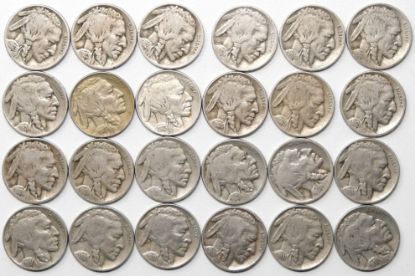 Picture of 24x 1923-1931 Better Date Buffalo Nickels 5c 