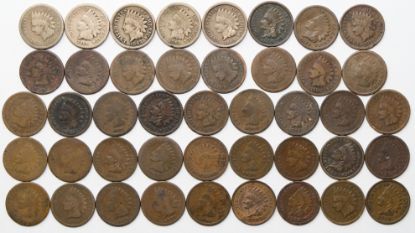 Picture of 43x 1859-1909 Indian Head Cents 1c Album Filler Lot 