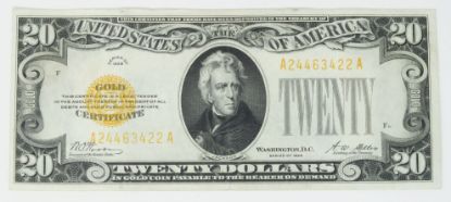 Picture of 1928 $20 Gold Certificate Woods/Mellon Fr. 2402 