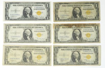 Picture of 6x 1935-A $1 North Africa WWII Emergency Silver Certificates 