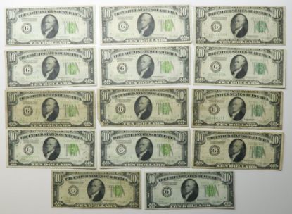 Picture of 14x 1928-B Federal Reserve Notes - Chicago Fr. 2002 Redeemable in Gold