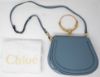 Picture of Chloe Small Bracelet Leather Suede 2-way Blue/Green & Gold Handbag w/ Papers 