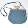 Picture of Chloe Small Bracelet Leather Suede 2-way Blue/Green & Gold Handbag w/ Papers 