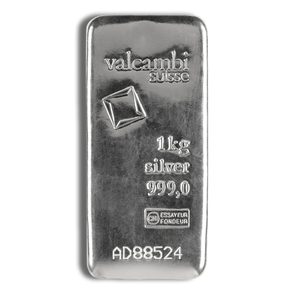 1 Kilo Silver Bar - Valcambi - PGS Gold And Coin