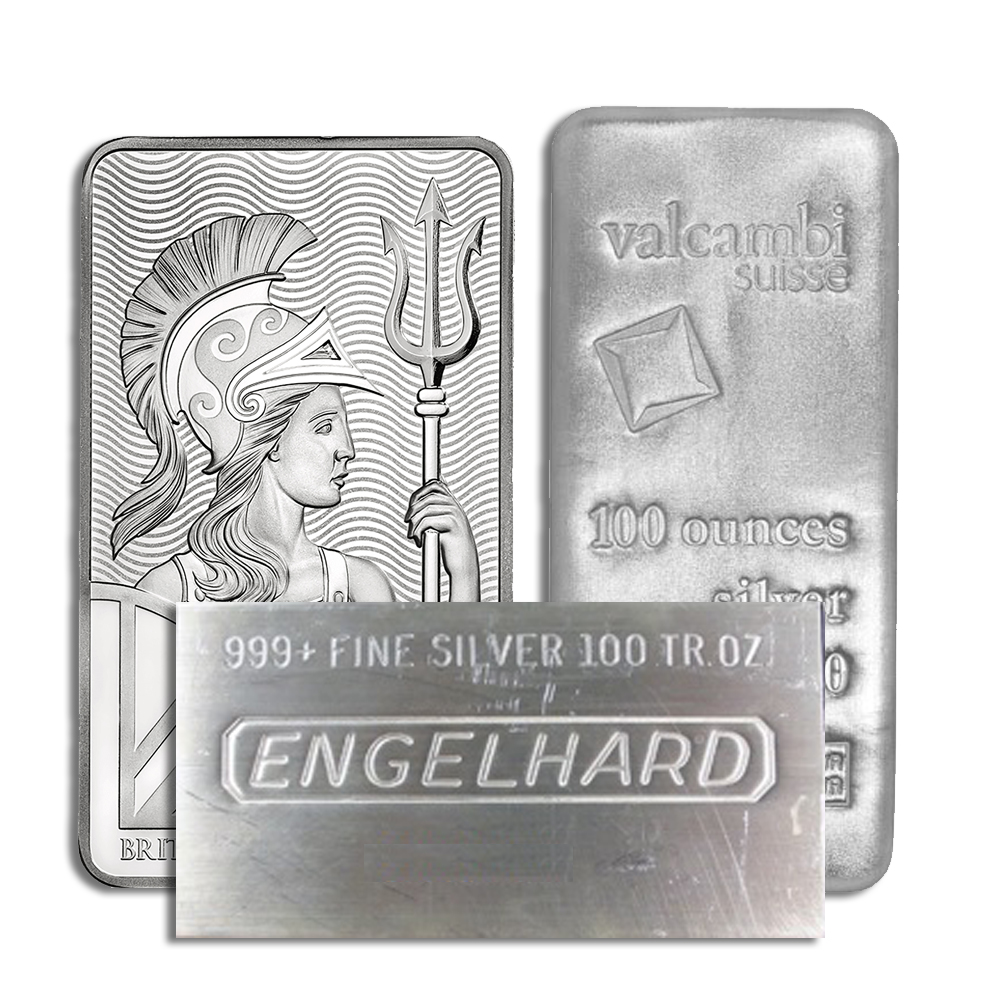 100 oz Silver Bar - Brand Varies - PGS Gold And Coin